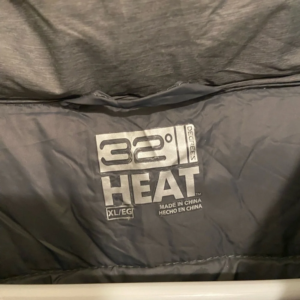 EUC 32 Degrees heat men’s‎ gray down filled active packable jacket coat XL